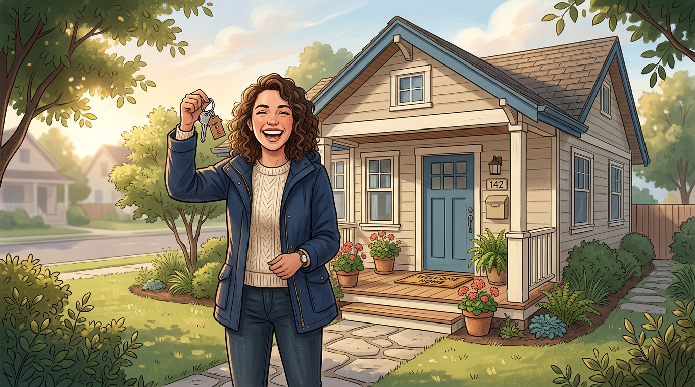 Homebuyer with keys — owner financing buyer guide