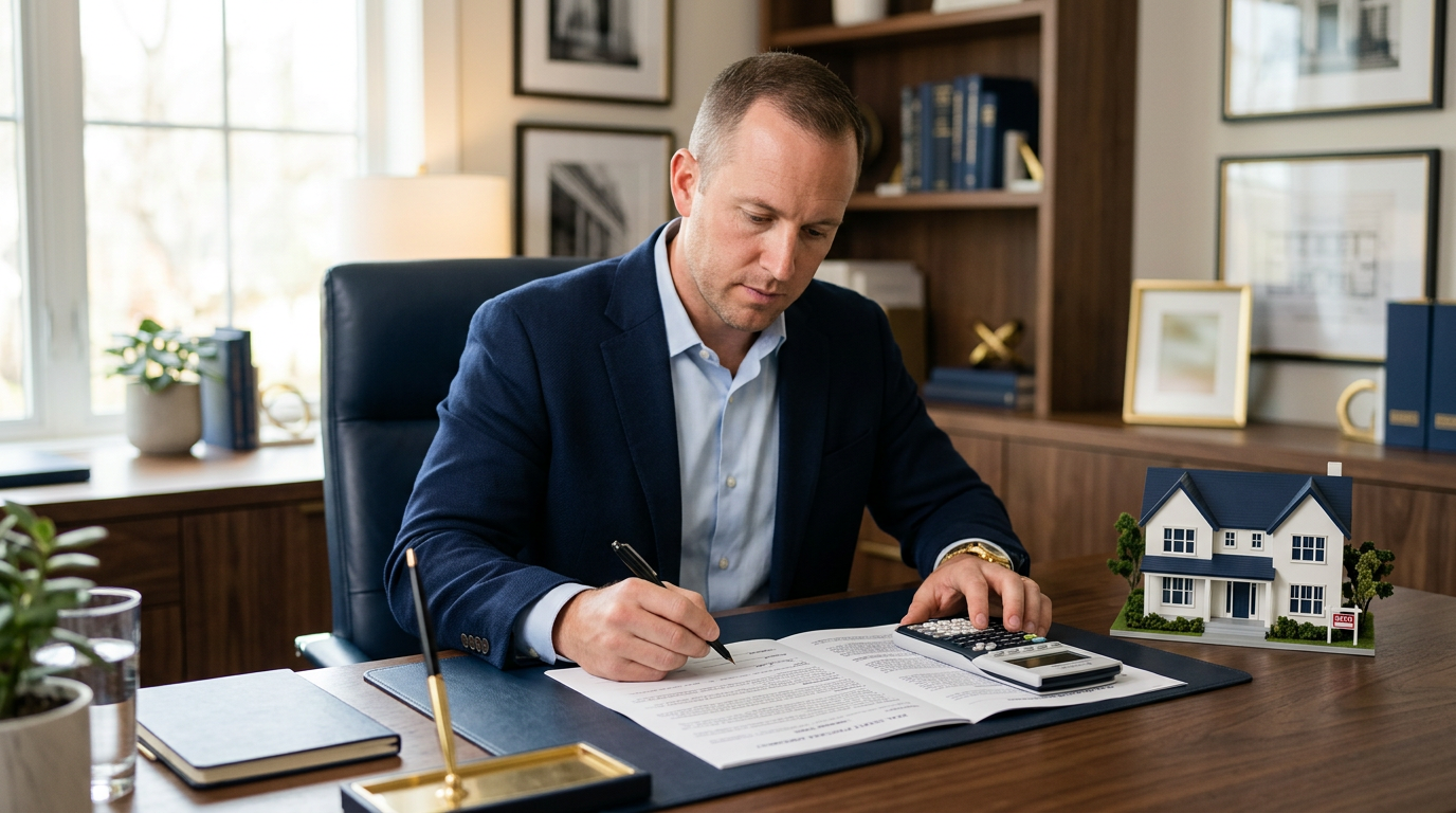 Seller reviewing seller financing documents